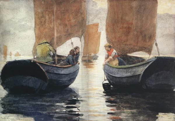 Winslow Homer Afterglow (mk44) Norge oil painting art